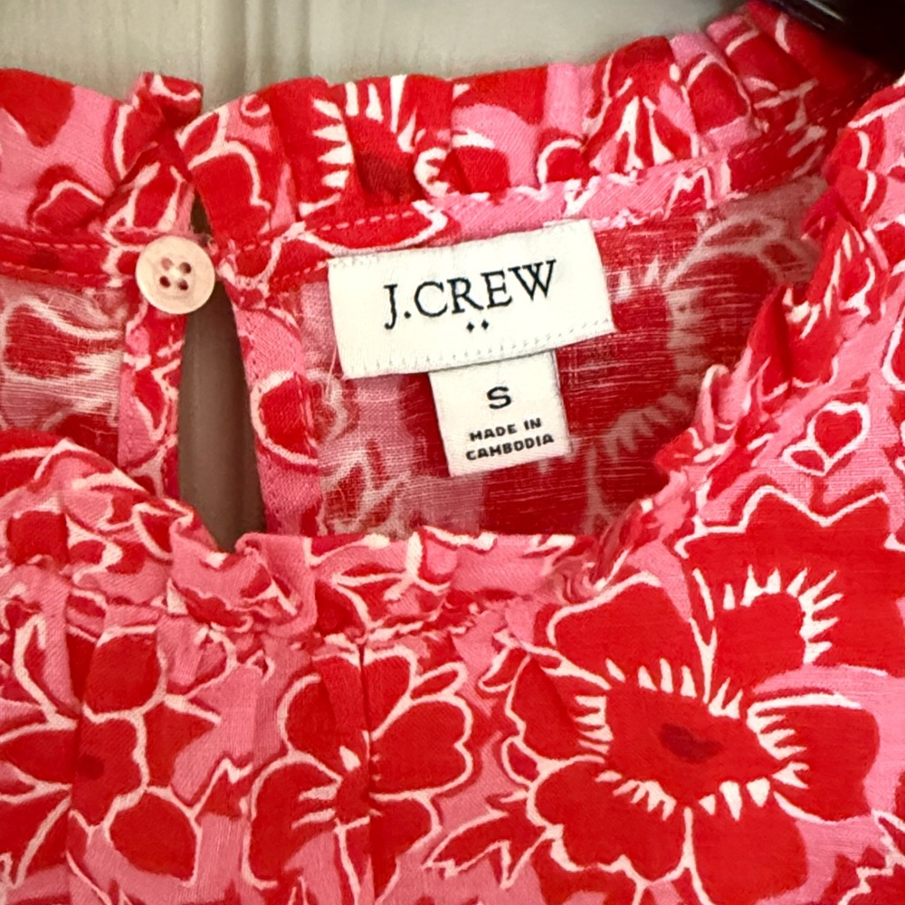 J Crew Summer Short sleeve Pink Top. - Picture 2 of 6